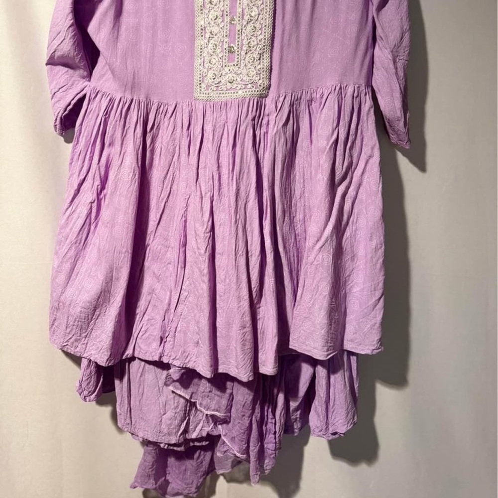 Lavender Kurtha with Embroidered Detail